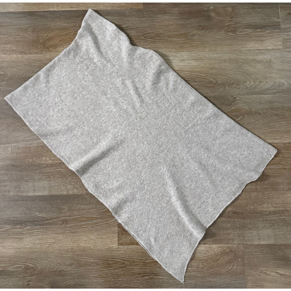 J.Crew Wool Cashmere Poncho Sweater Beige Asymmetrical Knit Wrap One Size